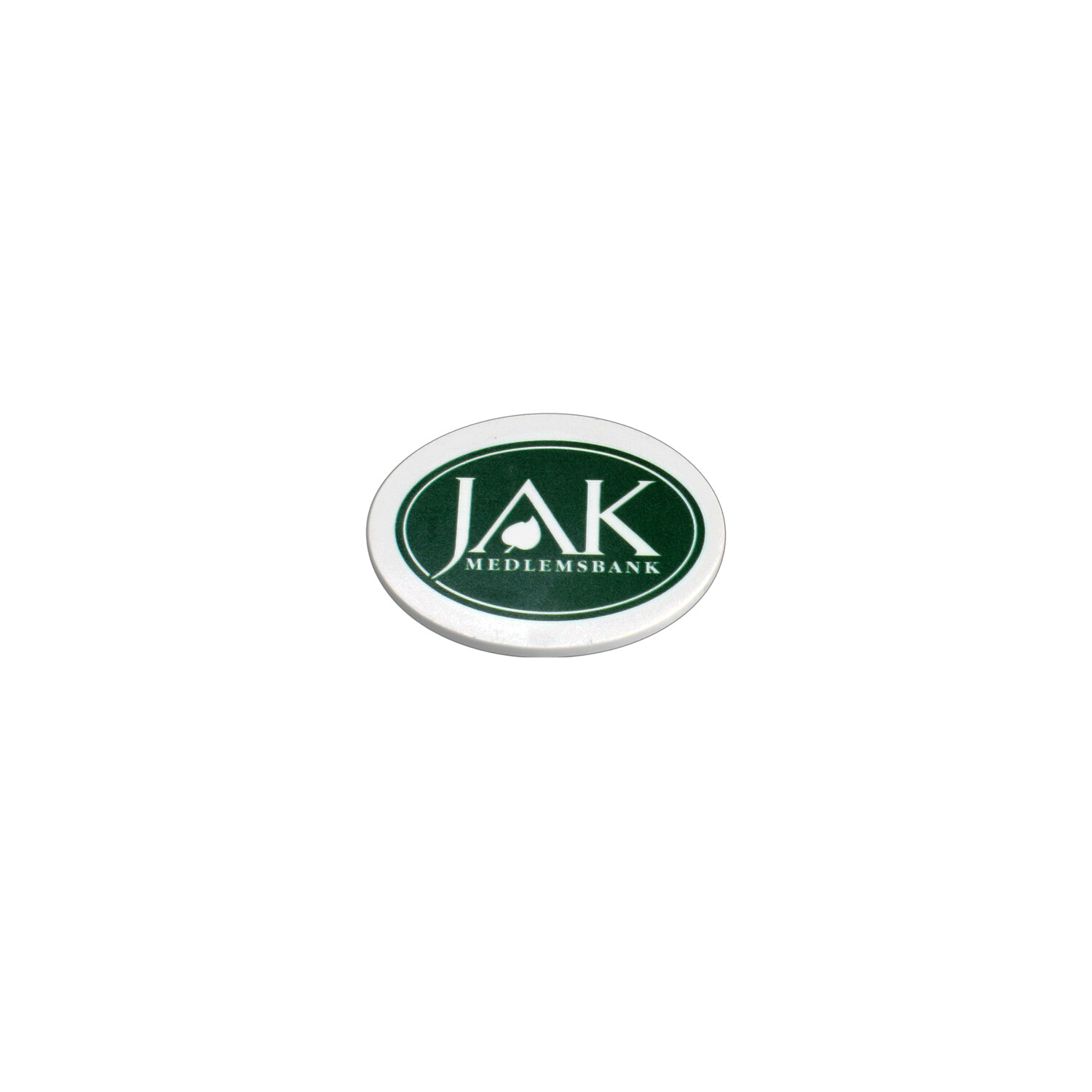 Hard kjøleskapsmagnet Hvit oval