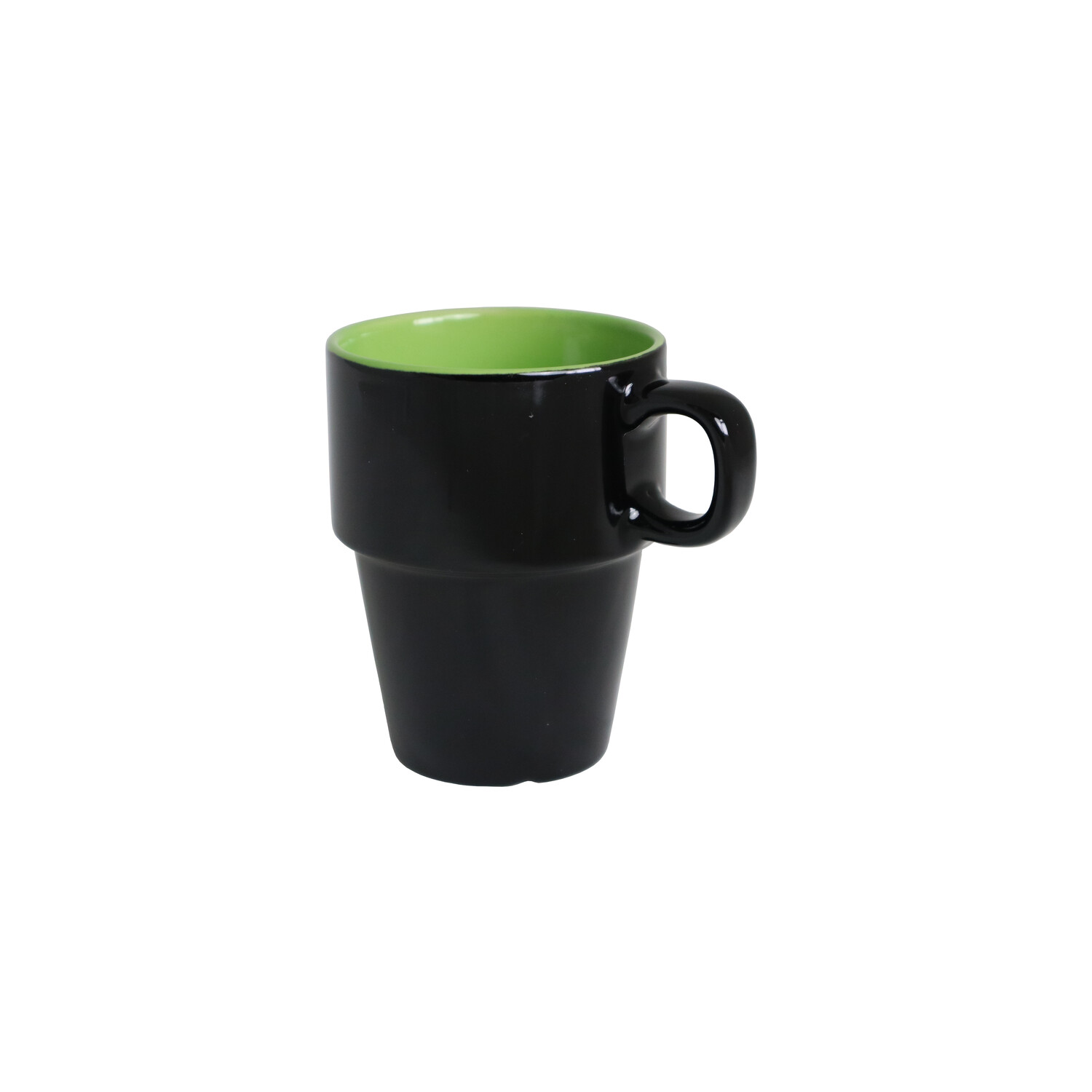 Stengodsmugg Stapla 23cl | svart/grön