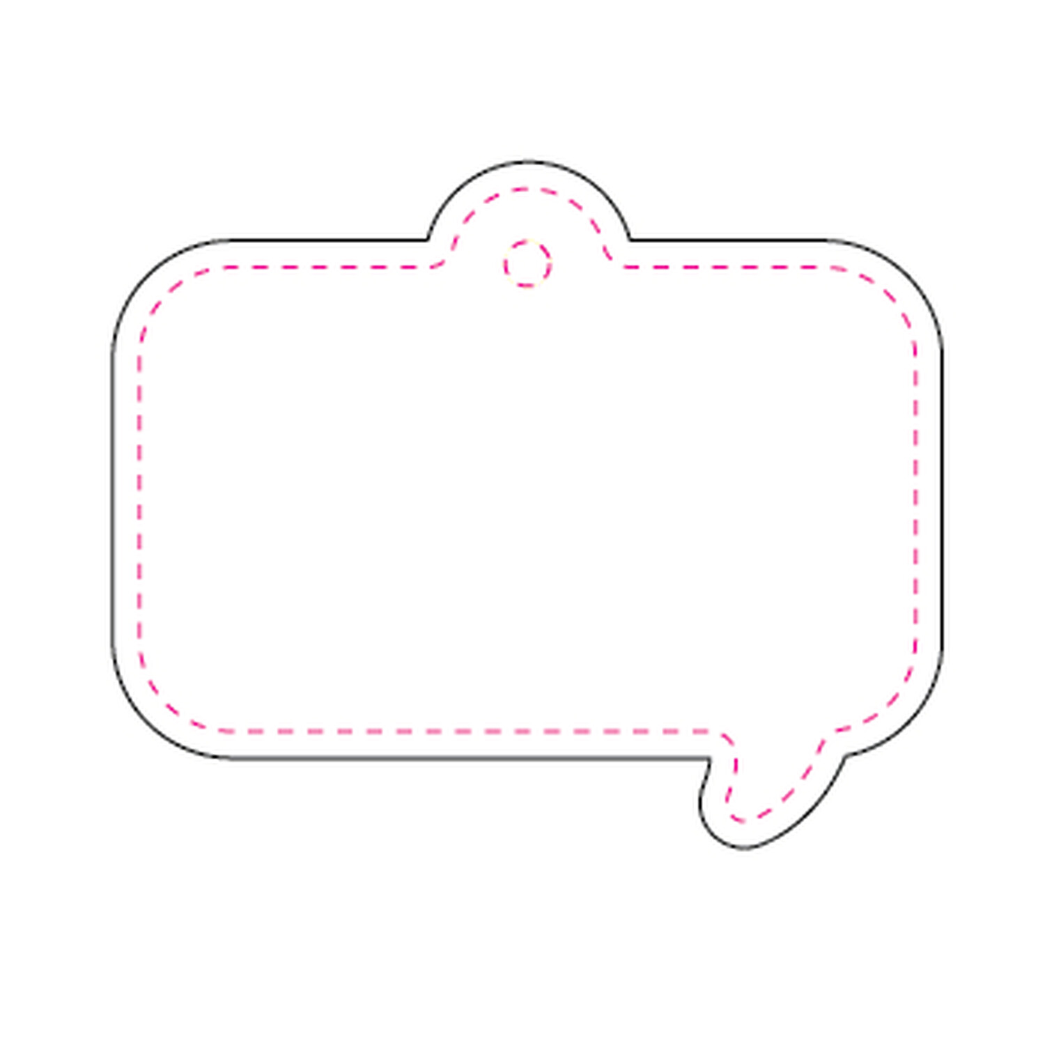 Hanger Pratbubbla Rektangel 56x46 mm vit