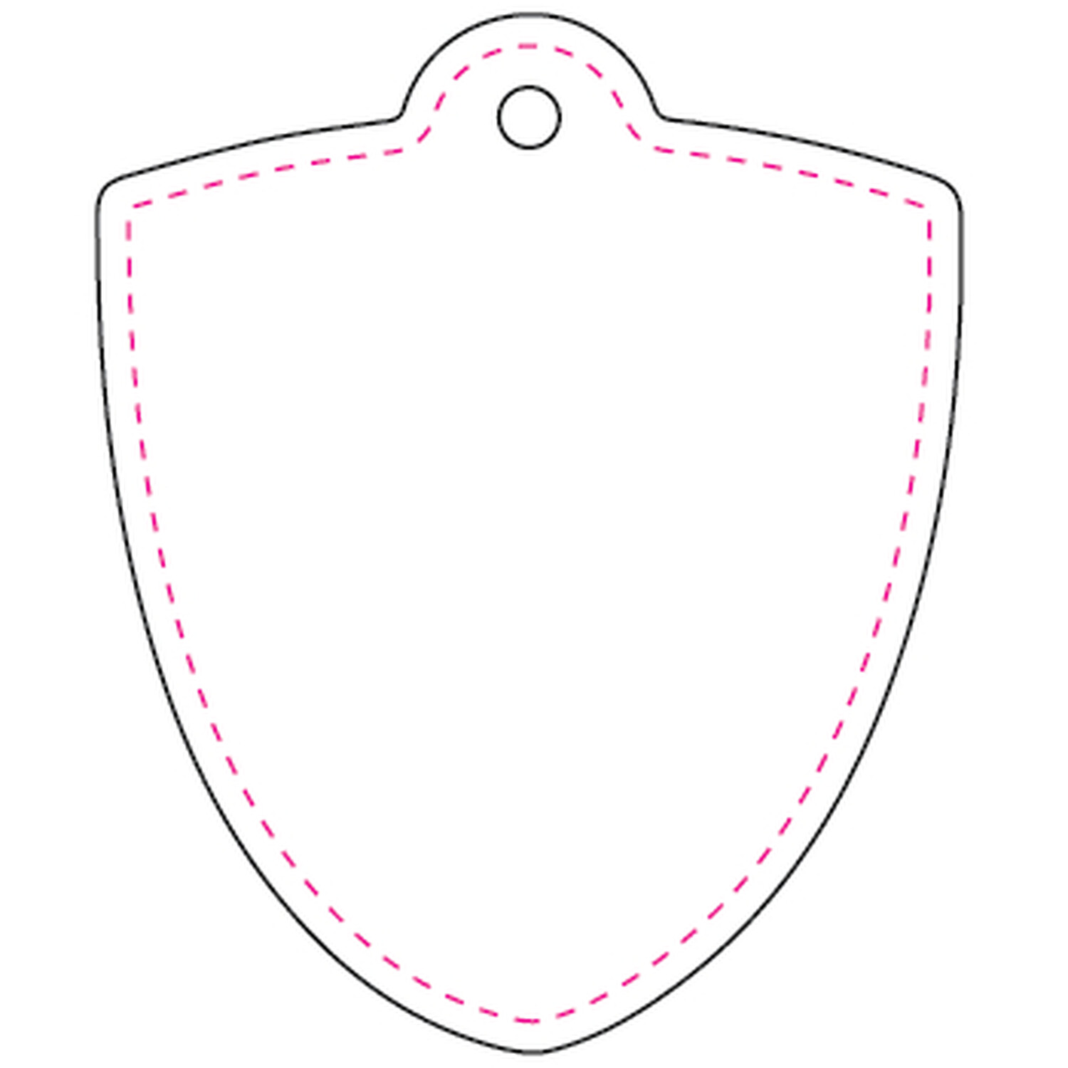 Hanger Sköld #2 50x60 mm vit