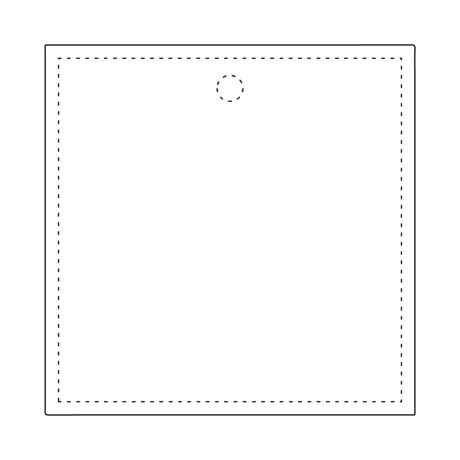 Hanger Kvadrat 50x50mm | vit