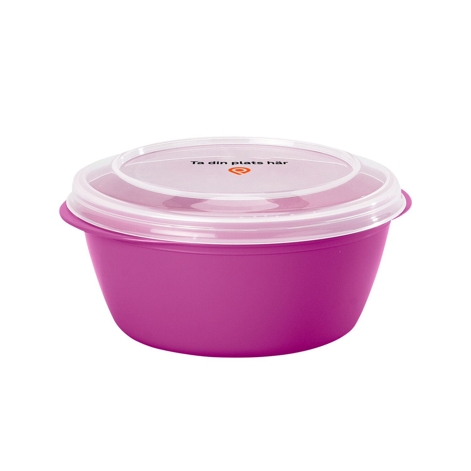 Madkasse rund pastell rosa